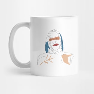 Abstract face of beautiful woman Mug